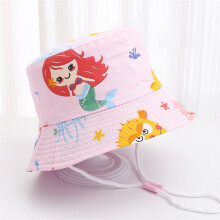 (52cm (2-4 ans) 04 Sirène) Printemps Été Hommes Bobs Chapeau Dessin Animé Hommes Chapeau Plage Soleil Chapeau