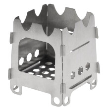 (Titanium S) Lixada Titanium Outdoor Camping Kooktoestel Draagbare Ultralichte Opvouwbare Houtkachel