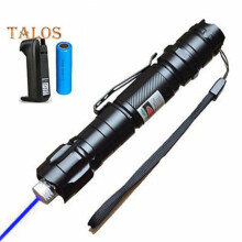 (bleu, B) Lampe de poche à laser vert Pointeur Stylo rechargeable haute puissance Longue portée Spot Batterie 18650 Star Cap Lampe de poche