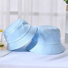 (Enfant (48-51 cm) Bleu ciel) Chapeau bob unisexe en coton pour homme, protection solaire d'été, Panama, pur