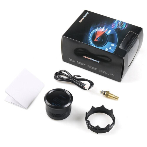 Dynoracing Watertemperatuurmeter 2" 52mm Digitale Watertemperatuurmeter Blauwe LED Autometer Autometer 1