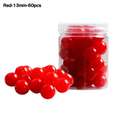 (Rosso-13mm-60 pezzi) Cibo Bubble Ball Attrezzatura da pesca con Boilies Box Bean Esca da pesca in gelatina