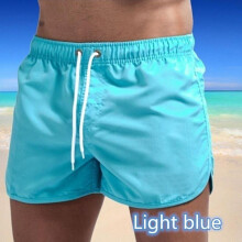 (Himmelblau, XXL) Schnelltrocknende Badehose für Herren, Strand- und Sportshorts