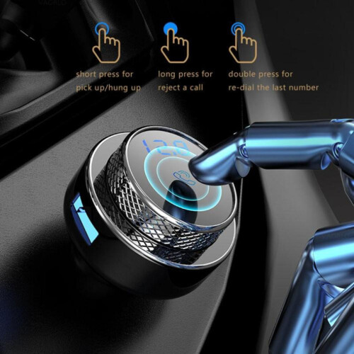 (Zwart) Compacte autolader met Bluetooth en snelladen 1
