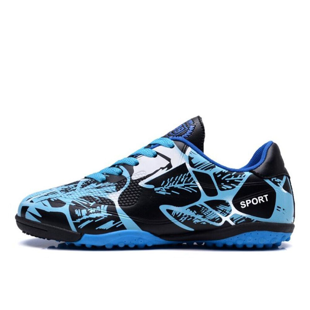 (blue, 33) 31-43 Size Short Nail Football Shoes Children Adult Football Shoes Football Training Shoes