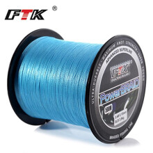 (blauw, 55LB/0,37mm) 500m PE gevlochten lijnviskoord 8-60lb 0,1-0,4mm 4-strengs multifilament PE-draad