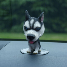 (Husky 2) Decorazione per auto, ornamento creativo, cane che scuote la testa, cucciolo che annuisce,