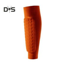 (oranje, XL 1st) 1st/2st voetbal scheenbeschermers kuitcompressiemouwen met honingraatpads scheenbeenspalkondersteuning