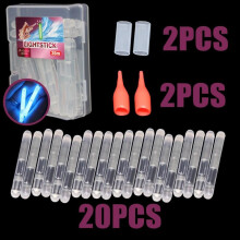 (blauw, 20 stuks/set) 20 stuks/doos Mini visfluorescerende lichtstaaf Fireflies voor visvlotter Fluorescerende