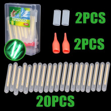 (groen, 20 stuks/set) 20 stuks/doos Mini visfluorescerende lichtstaaf Fireflies voor visvlotter Fluorescerende