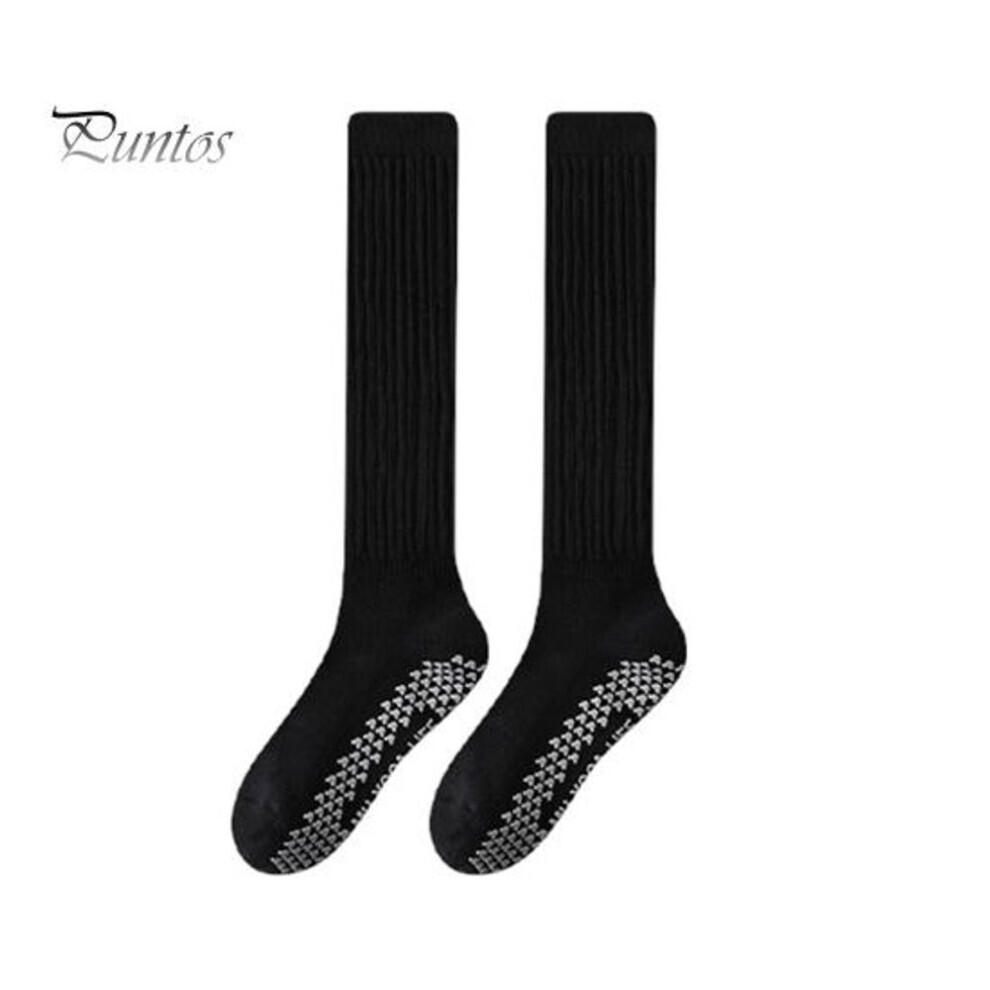 Chaussettes de Yoga d'Hiver Femme - Chaussettes AntidÃrapantes en Silicone, Compression et Haute Ã‰lasticiÃ, Tube Long