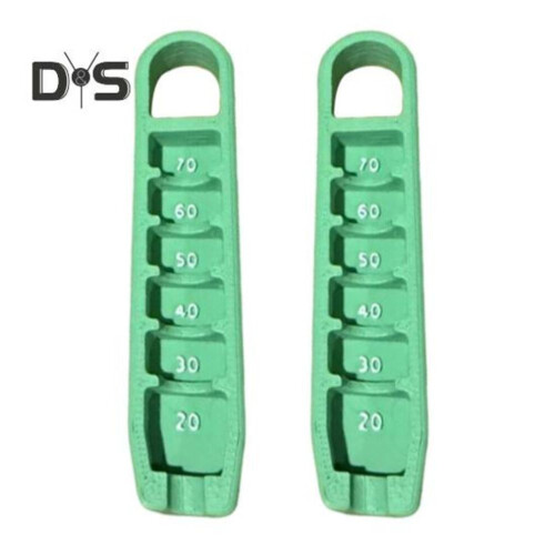 (green) 2pcs Golf Tee Height Tool With Scale Compact Design Portable Precision Golf Tee Height Setter Easy-to-use Golf Training Accessory