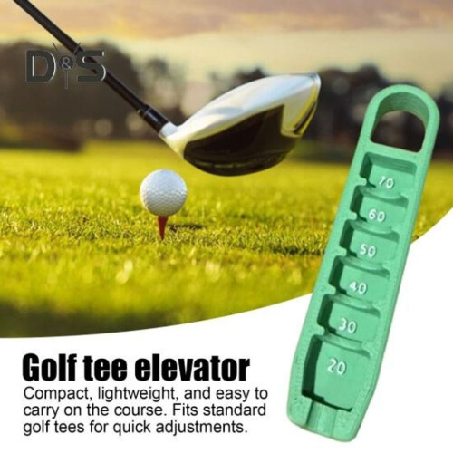 (green) 2pcs Golf Tee Height Tool With Scale Compact Design Portable Precision Golf Tee Height Setter Easy-to-use Golf Training Accessory 1