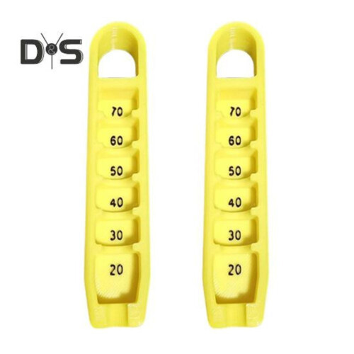 (jaune) 2pcs Golf Tee Height Tool With Scale Compact Design Portable Precision Tee Height Setter Easy-to-use Golf Training Accessory