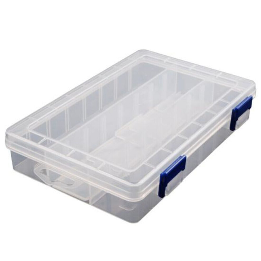 Accessoire de sport Boîte de rangement pour accessoires de pêche en plastique transparent, amovible et multi-grilles