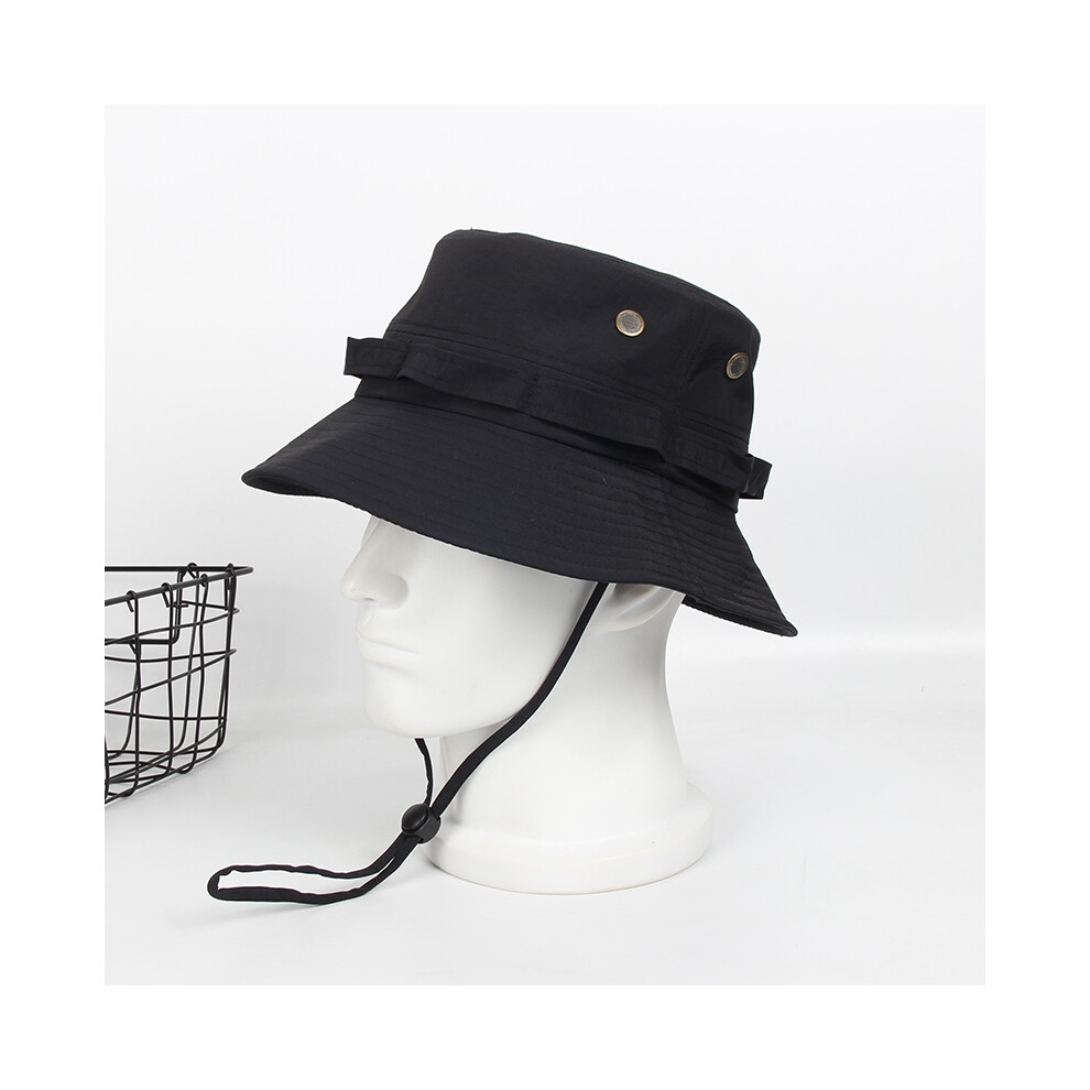 (62 cm Polyester Noir) Chapeau de pêcheur d'été surdimensionné pour femme, chapeau de plage Panama grande taille