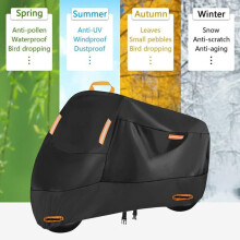 Motorradabdeckung Wasserdicht Ganzjährig Staubdicht UV-Schutz Outdoor Indoor Scooter 210d Verschleißfeste