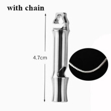 (4) Mini Waterproof Titanium Whistle Portable Emergency Exploring Accessories Outdoor Edc Tool