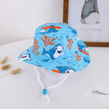 (54 cm (convient aux 3-8 ans) bleu baleine) Chapeau bob pour homme de dessin animé Panama été chapeau pour homme