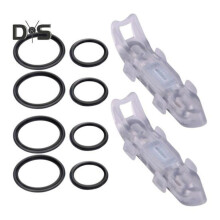 (white, 2pcs) 1/2/3pcs Magnetic Fishing Lure Hook Holder With Rubber Rings Bait Hook Without Hole Holder Automatic Fishook Keeper