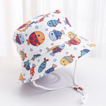 (52 cm (convient aux enfants de 2 à 5 ans) 21 poissons blancs) Chapeaux bobs pour hommes de dessin animé Panama