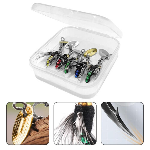 Ami per mosche da 14 mm di lunghezza, 5 pezzi, esche per mosche e insetti 2