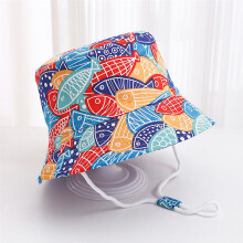 (54 cm (convient aux 3-8 ans) 20 poissons colorés) Chapeaux bobs pour hommes de dessin animé Panama Chapeau d'été