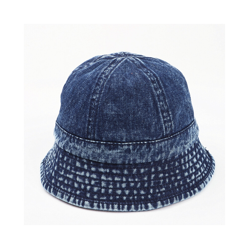 (56-58 cm BLEU PROFOND) Chapeau en jean délavé pour homme, chapeau de pêcheur, bob unisexe, casquettes Hip Hop