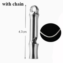 (6) Mini Waterproof Titanium Whistle Portable Emergency Exploring Accessories Outdoor Edc Tool