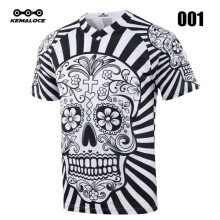 (zwart, wit, XL) Kemaloce Heren Motocross Jersey Zomer Korte Mouw Uniek Snel Droog Mtb Jersey Witte