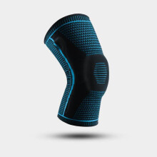 (blauw, XL) 1 stuk kniebraceband Patella Mediale ondersteuning Sterke meniscus Siliconen compressiebescherming
