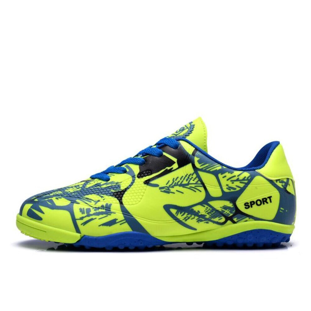 (fluorescent green, 37) 31-43 Size Short Nail Football Shoes Children Adult Football Shoes Football Training Shoes