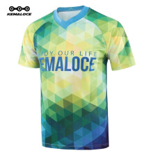 (groen, 2XL) Kemaloce Heren Motocross Jersey Zomer Korte Mouw Uniek Snel Droog Mtb Jersey Witte Bmx