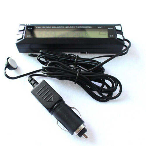 Multifunctionele 3-in-1 digitale autoklok, spannings- en temperatuurmeter, thermometer en voltmeter 2