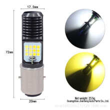 (Weiß, Gelb, BA20D) Led Motorrad Scheinwerfer Birne H4 Ba20d Px15d 24smd 3030 Hohe Leistung, Hohe Helligkeit