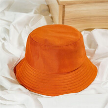 (Enfant (52-54 cm) orange) Chapeau bob pliable d'été en coton unisexe pour homme, chapeau de soleil d'extérieur