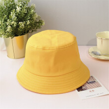 (Enfant (52-54 cm) jaune) Chapeau bob pliable d'été en coton unisexe pour homme et femme, protection solaire d'extérieur