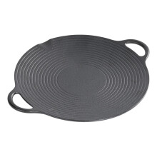 Garden Sanctuary Cast Iron Grill Pan BBQ Griddle Pan, 35cm