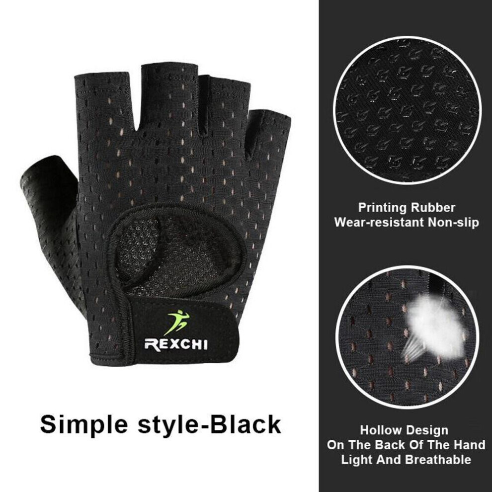 (XL) Olikei Fitness Gloves For Men Women Half-finger Sports Riding Gloves Breathable Gym Gloves Wear-resistant Non-slip Horizontal