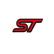(bruin) St Logo Grille Badge 3D Metalen Embleem Decal Voor St Line Fiesta Focus Edition Auto X Kuga