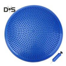(blau) Rundes Balance Board mit Pumpe, dickes Yoga-Fitness-aufblasbares Sitzpolster, Fußmassage, Schmerzlinderung,
