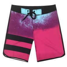 (rood, 34) Elastische, snel drogende surfstrandshorts - gestreept en losvallend voor bodybuildingwedstrijden