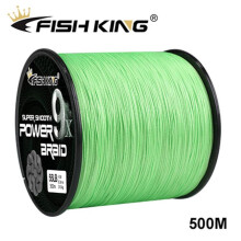 (groen, 4,0-0,3 mm-55 lb) Fishing King 500m 9x Strand Gevlochten Vislijn Multifilament 100% PE Lijn