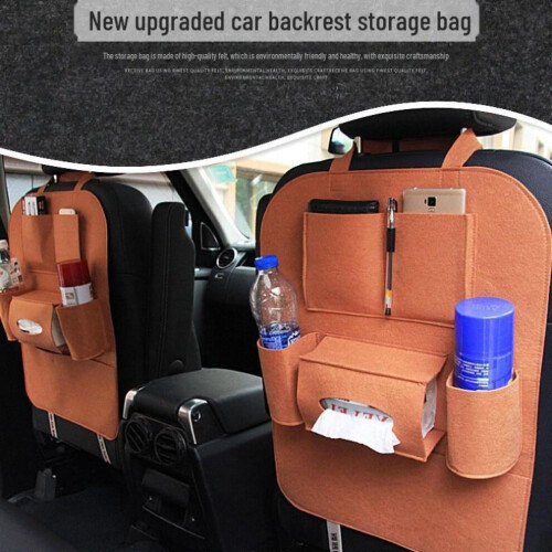 (donkergrijs) Multifunctionele opbergtas voor de rugleuning van de auto 1