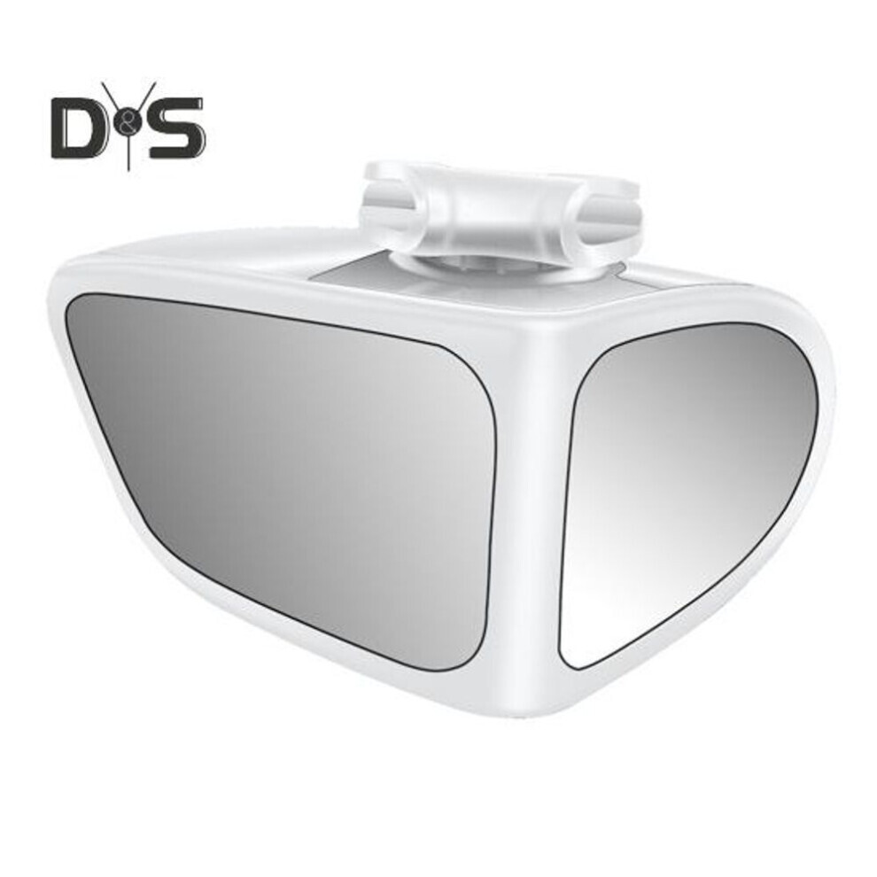 (blanc, gauche) Miroir d'angle mort de voiture en verre clair double face pivotant à 360 universel Suv Truck Auto Wide Angle Left Right Rearview