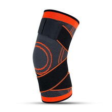 (orange, L, Riemenstil) Kompressions-Knieschoner für Outdoor-Sportarten zum Bergsteigen, Radfahren,