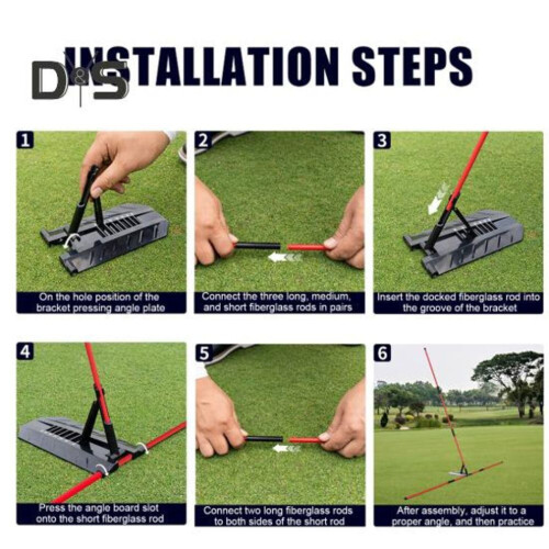 Golf Alignment Stick Holder Angle Adjustable Easy To Install Golf Swing Trainer Aid Golf Practice Accessories 1