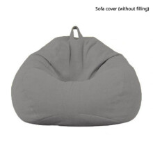 (Hellgrau) Trendy Unisex Wohnzimmer Sitzsäcke Liege Lazy Sofa Sitzsackbezug Indoor Sitzsack für Erwachsene