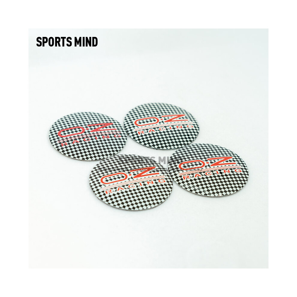 (GRID TWO) 4pcs/lot 56mm Oz Racing Car Wheel Hub Cap Sticker Car Logo Badge Decal Sticker Car