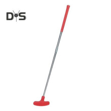 (Rojo) Putter de golf bidireccional para niños, miniputter de golf ajustable de acero inoxidable, palo